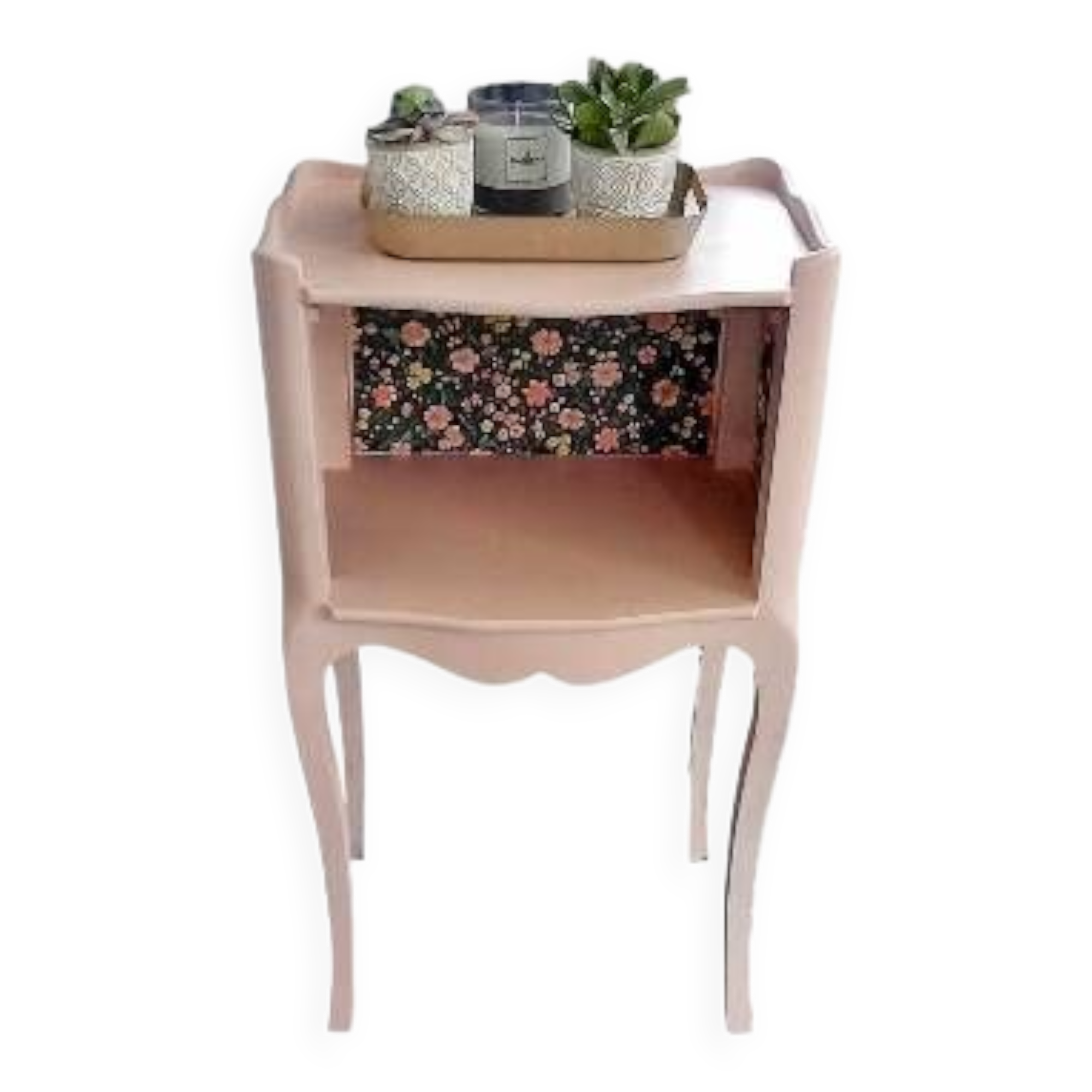 Vintage bedside table revamped