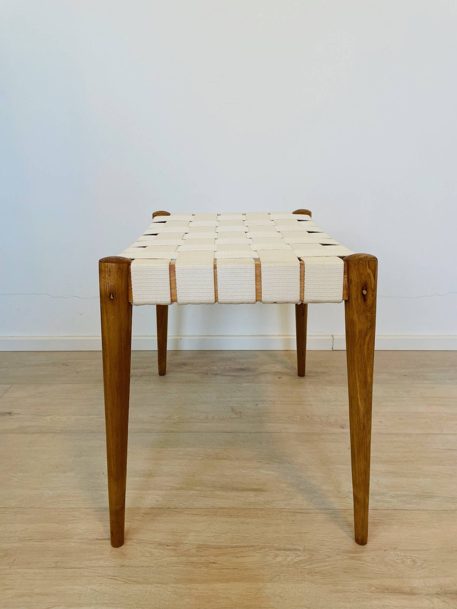 Vintage Wooden Ottoman from Czechoslovakia 1970’s