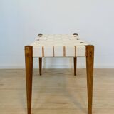 Vintage Wooden Ottoman from Czechoslovakia 1970’s