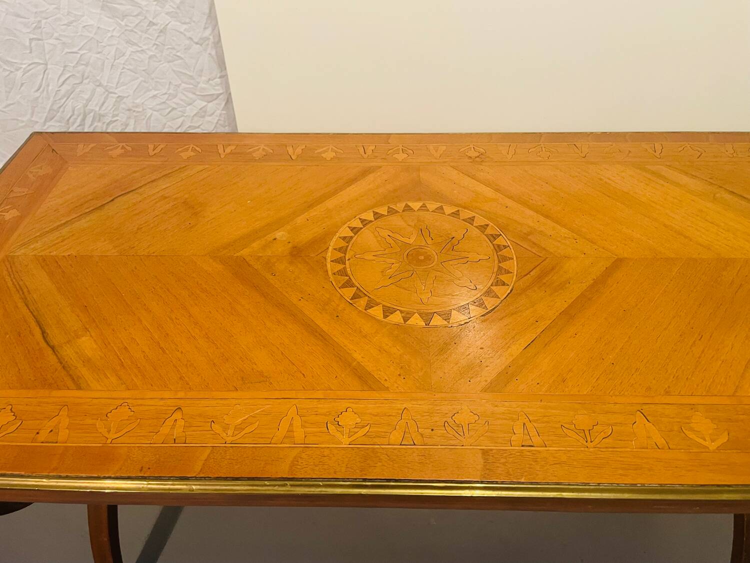 Neoclassical French Marquetry Coffee Table