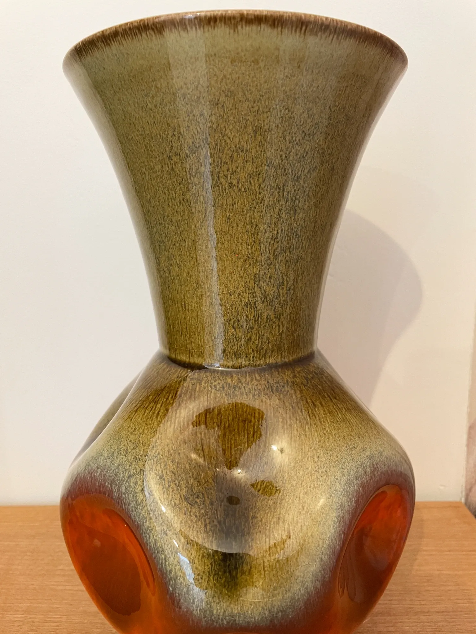 Vase vintage en céramique émaillée
