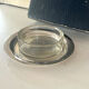 Silver plated butter dish with crystal insert by Ercuis, original box