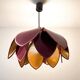 Robert de Schuytener Lotus flower design pendant light, 80s vintage ceiling light