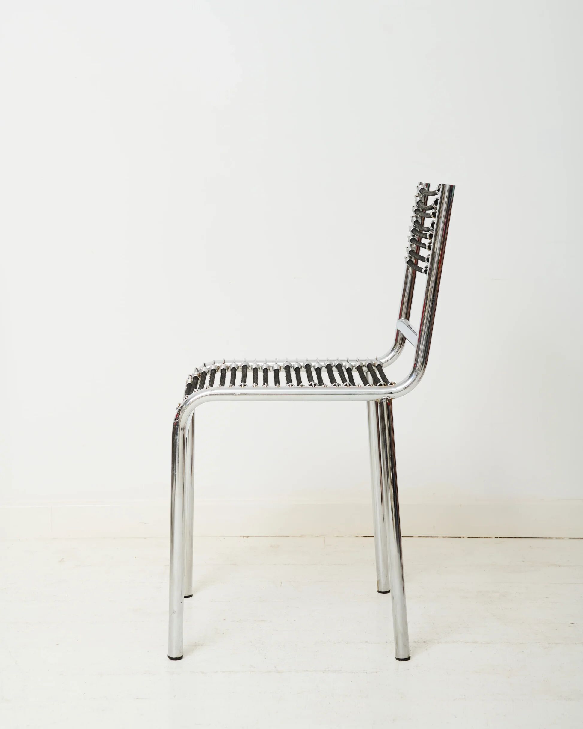 Pair of chrome chairs "Sandow" (1 of 3), René Herbst, 1980s