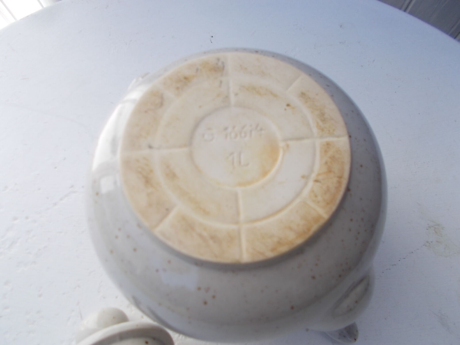 Speckled stoneware coffee pot