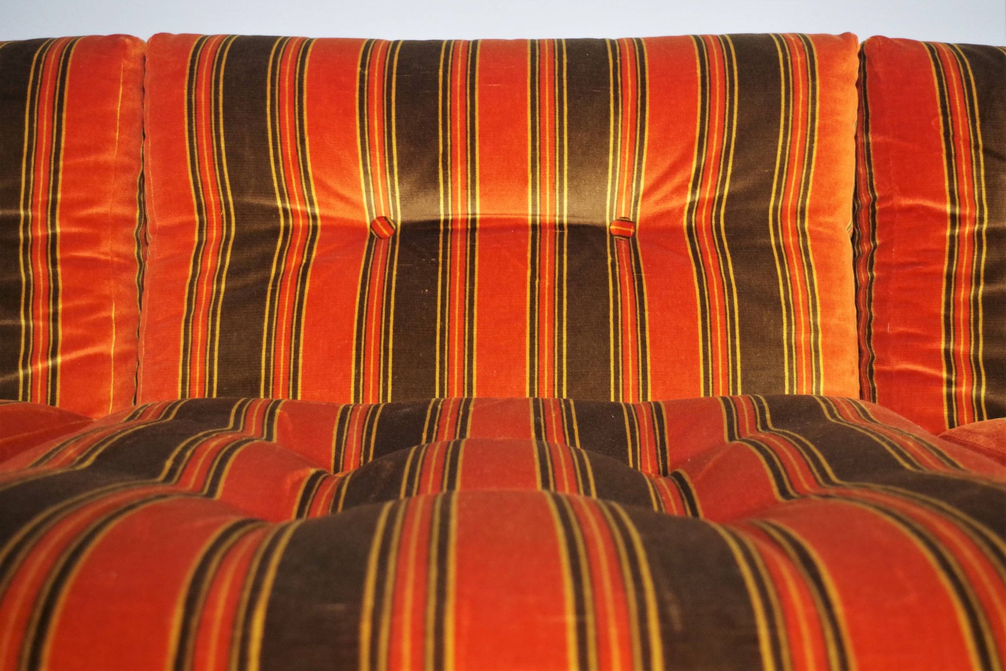 Striped armchairs, 1970s, set of 3