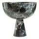 The XL Pedestal Bowl in black and green marble