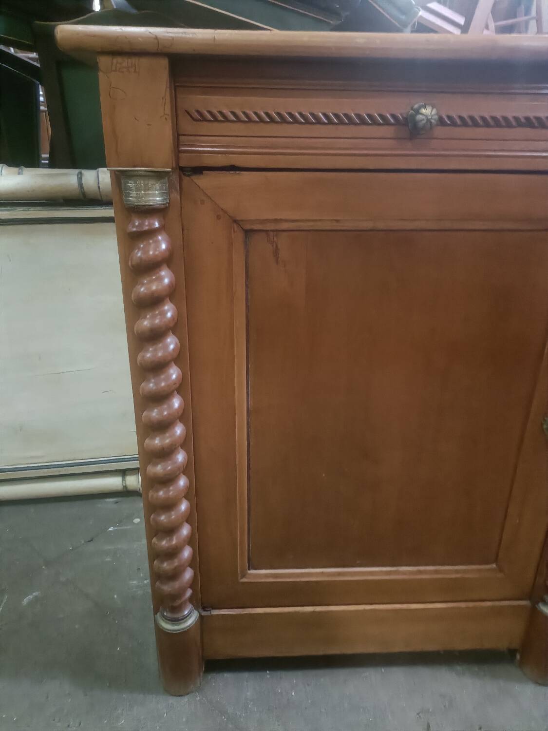 19th century sideboard with two doors and drawers