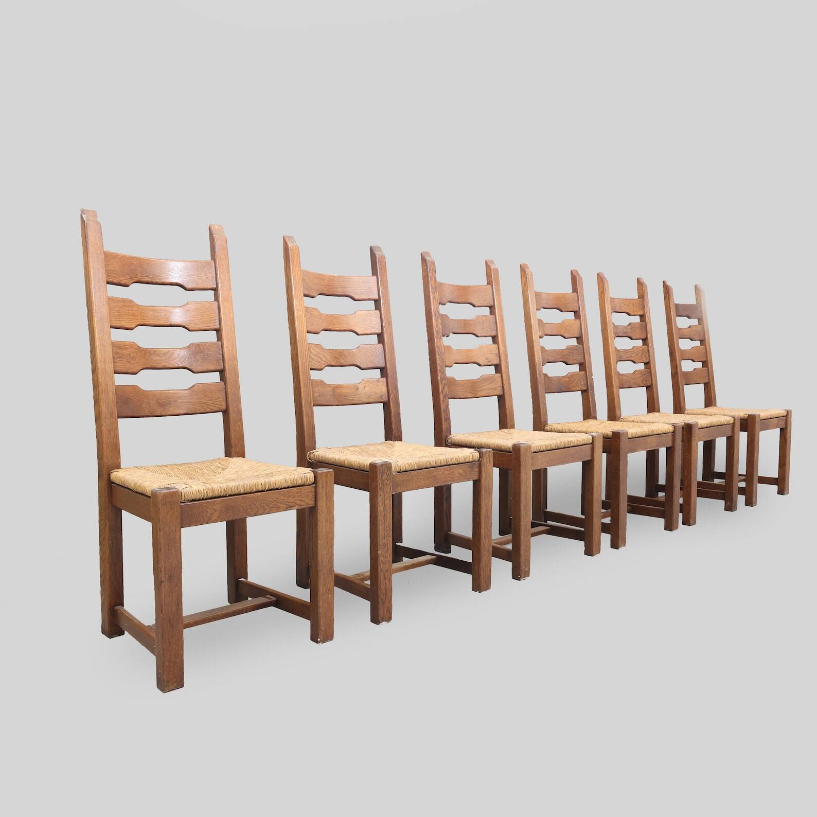 Lot de 6 chaises vintage Razor Blade