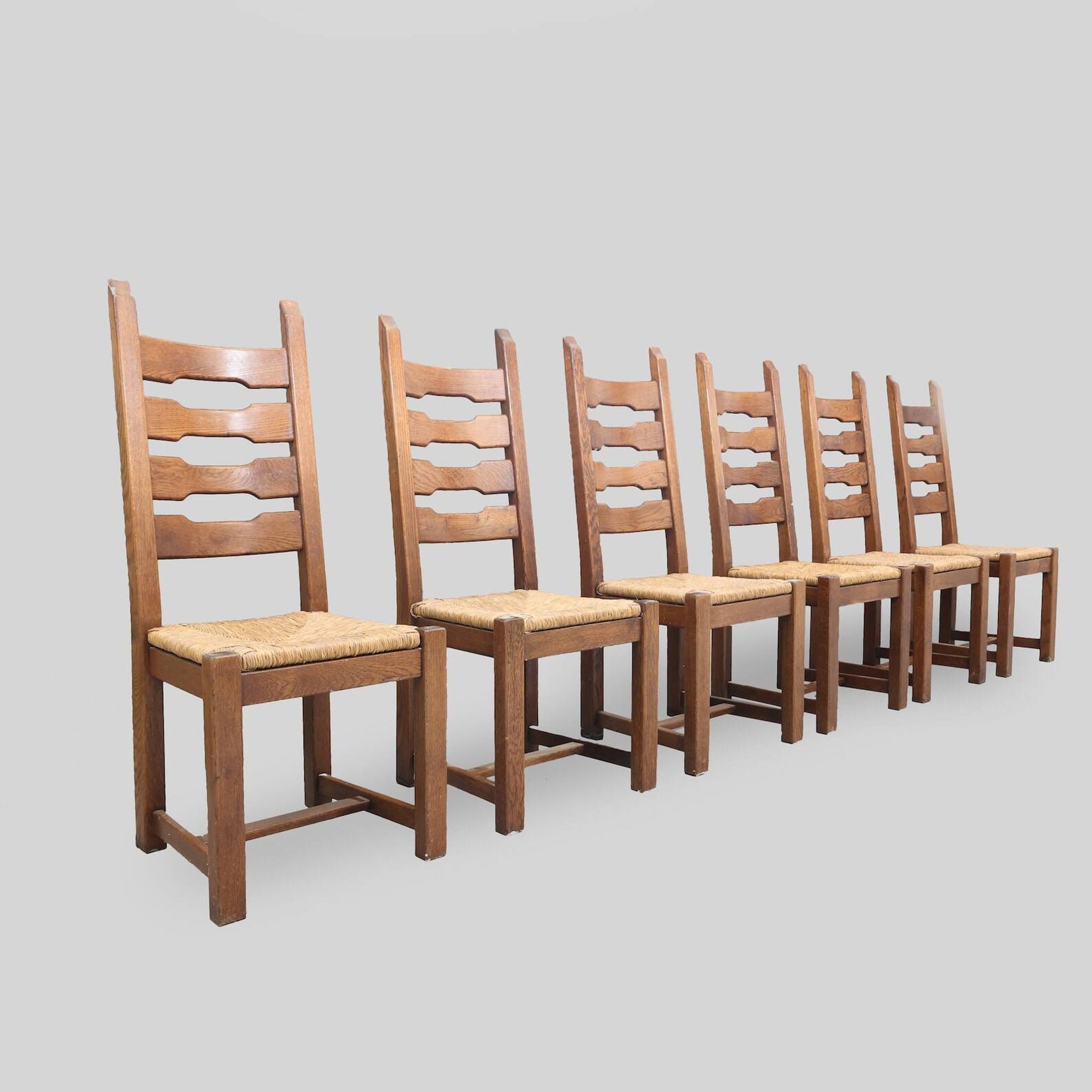 Lot de 6 chaises vintage Razor Blade