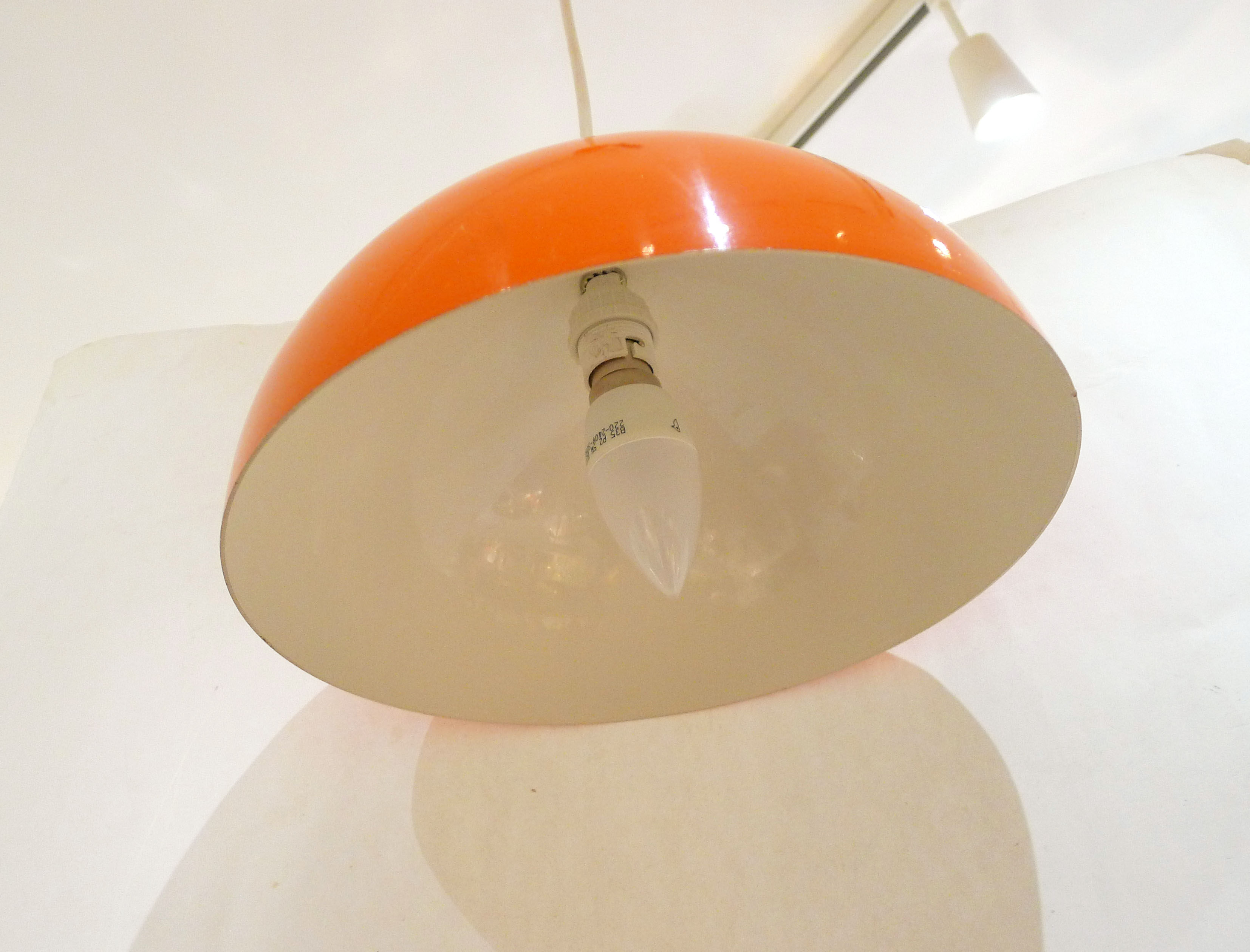 Hanging in Orange lacquered metal 1970 '