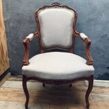 Fauteuil ancien du 19ème siècle de style Louis XVI