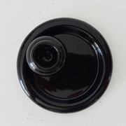 Bougeoir et sa coupelle vintage en céramique noire