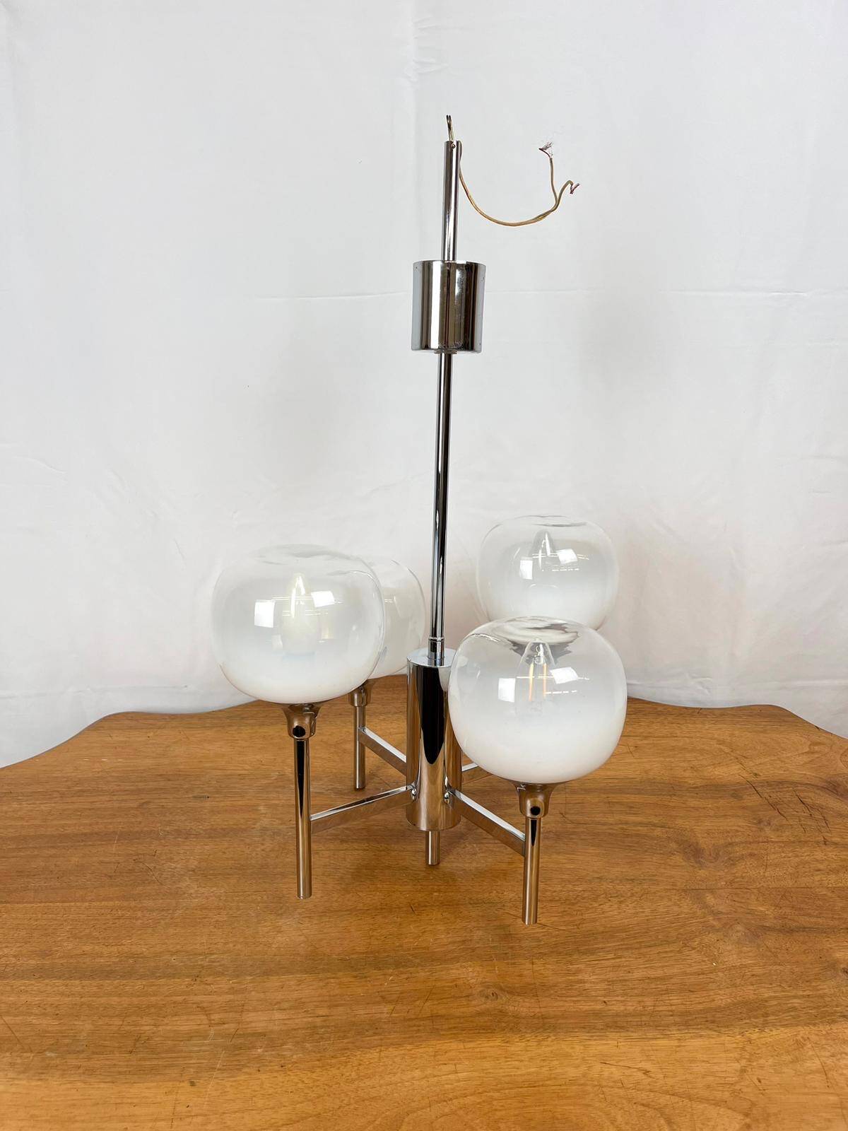 4-light chandelier by Sciolari from the 70s