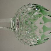 Verre en cristal –   roemer vert - saint-louis - pointe de couleur verte