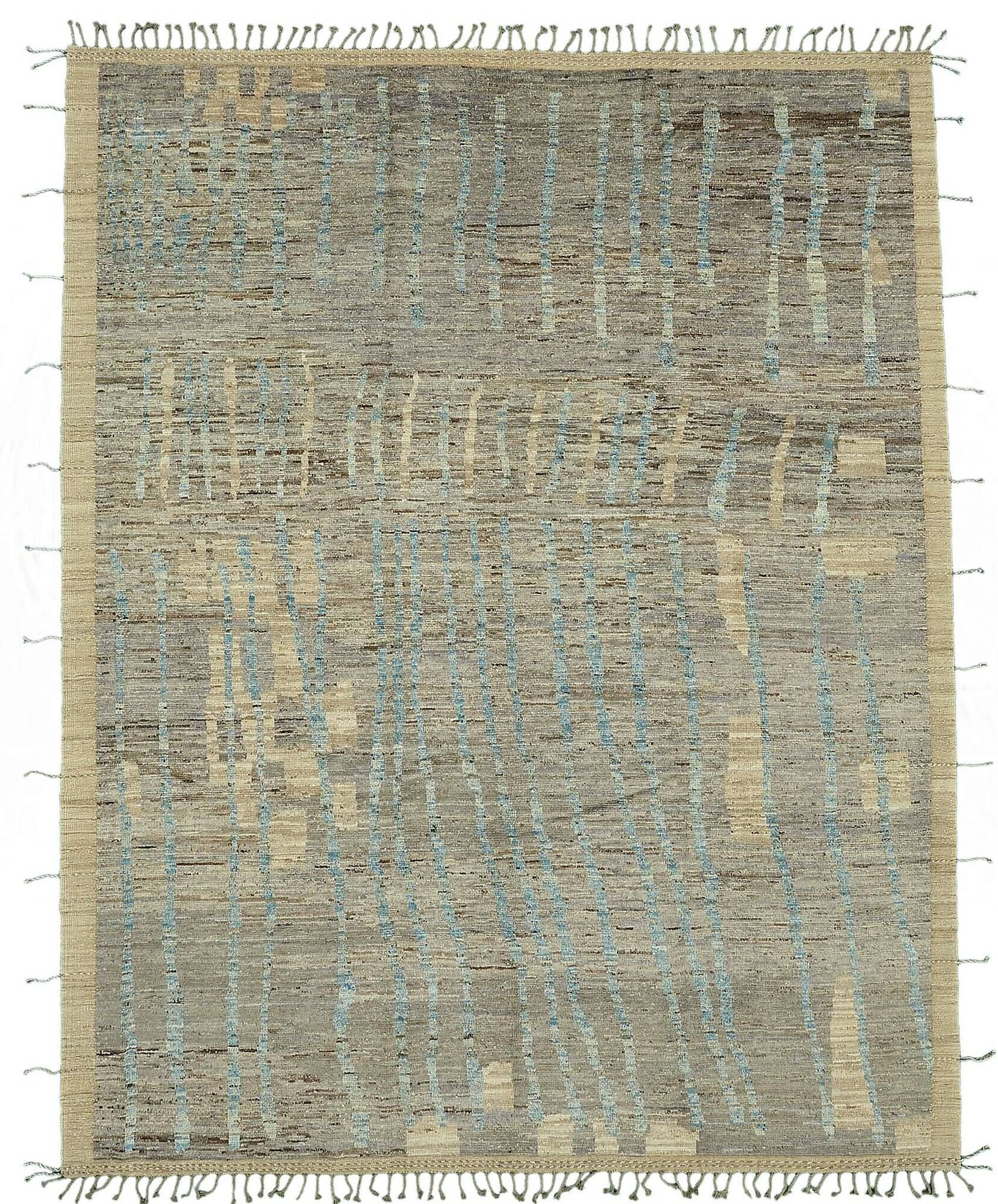 Handmade Tribal Decorative 287 cm x 364 cm Blue Wool Carpet