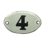 Plaque émaillée chiffre 4
