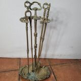 Louis XV style bronze fireplace kit