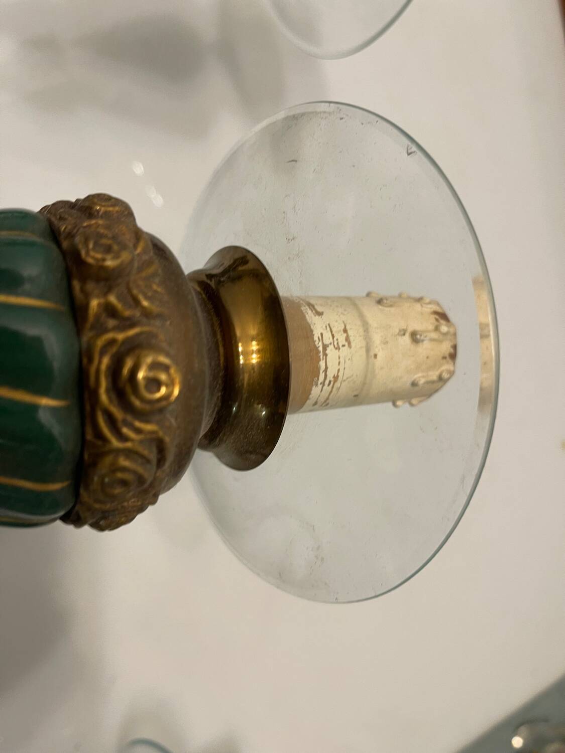 Bronze Ceramic Sconces Set of 2 1950’s