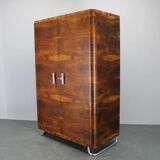 Armoire Bauhaus par Hynek Gottwald en placage de noyer et hêtre, années 1940