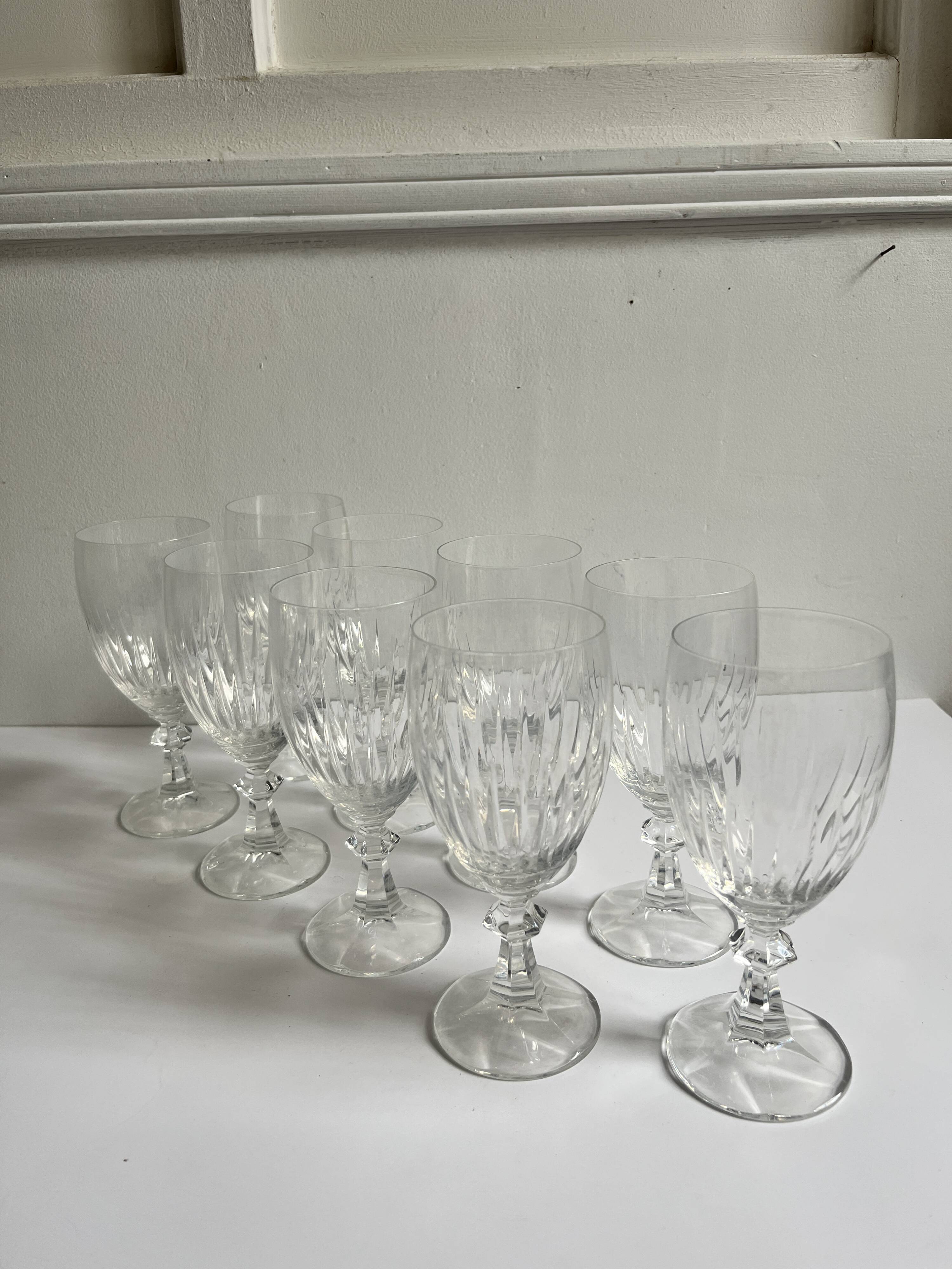 Crystal wine glasses