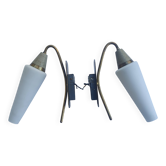 Pair of antique tulip wall sconces