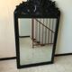 Antique mirror painted black, 143x82 cm