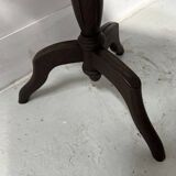 Louis XVI style pedestal table, beech and marble end table