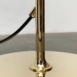 Vintage Hollywood Regency floor lamp in German brass by Florian Schulz.