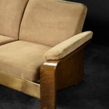 Mid-century norwegian modern two-seater sofa stressless pegasus low back loveseat from ekornes