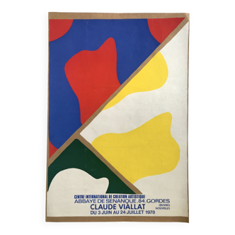 Claude Viallat, Sénanque Abbey, Gordes, 1978. original poster in screen printing on kraft