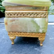 Ashtray, onyx jewellery box from the 1960s, vintage Italy.