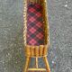 Vintage plant stand in rattan and bamboo, Bohemian 1970s.