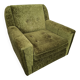Mid-Century Czechoslovak Green Plush Armchair, 1970s