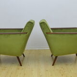 Mid-century velor armchairs, 1960s