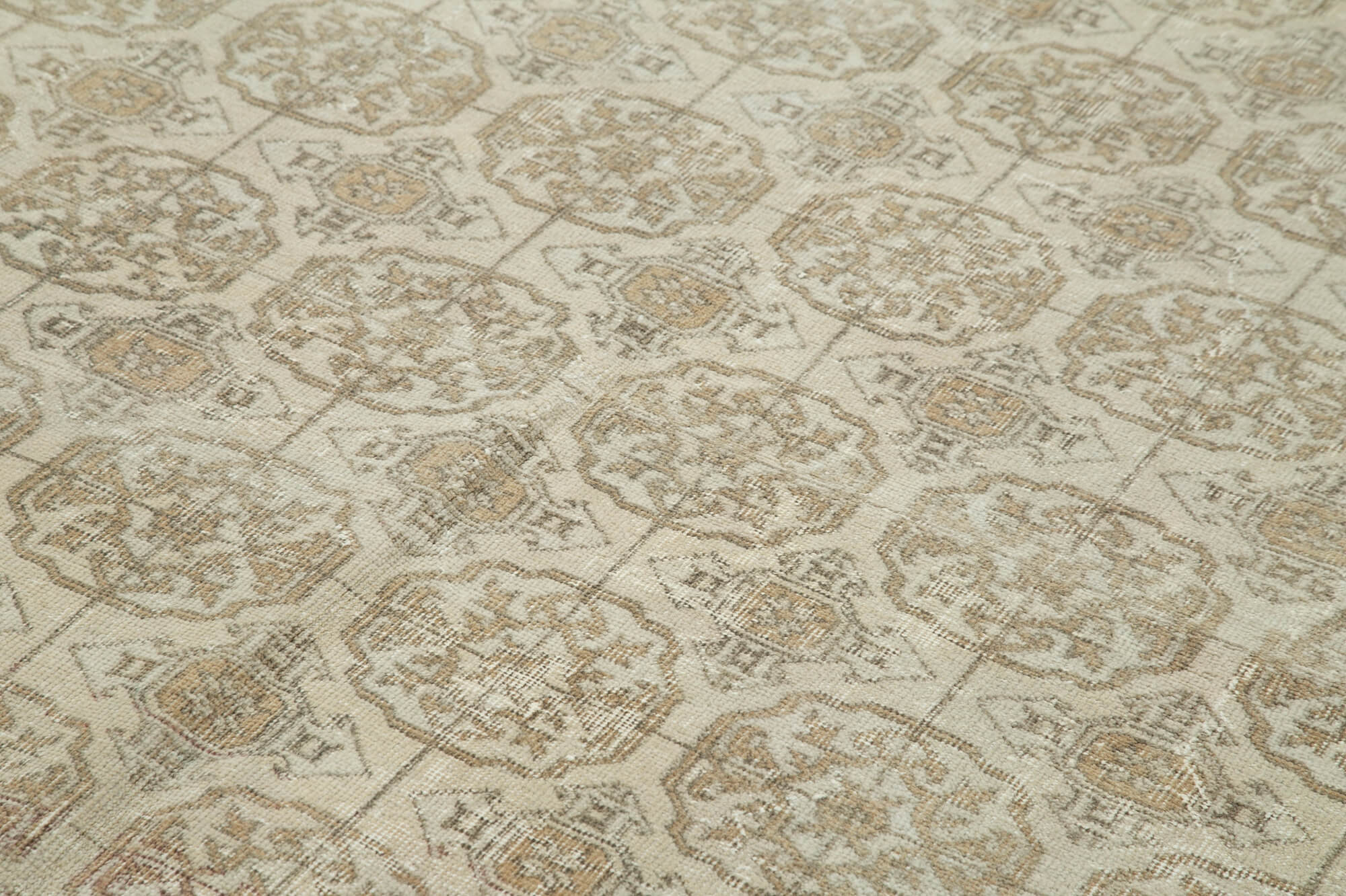 Hand-knotted contemporary turkish beige carpet 201 cm x 278 cm