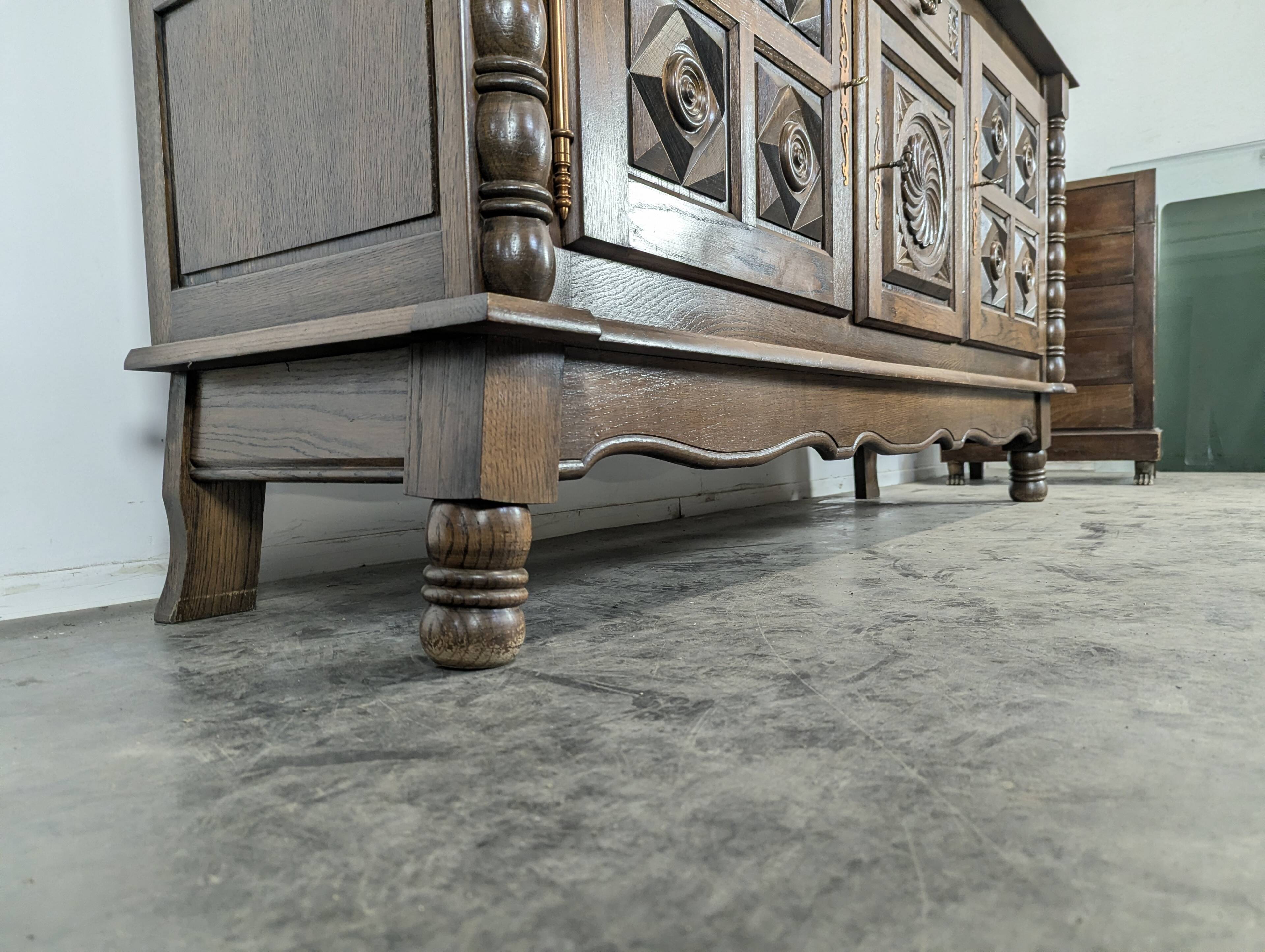 Brutalist sideboard in the spirit of Dudouyt.