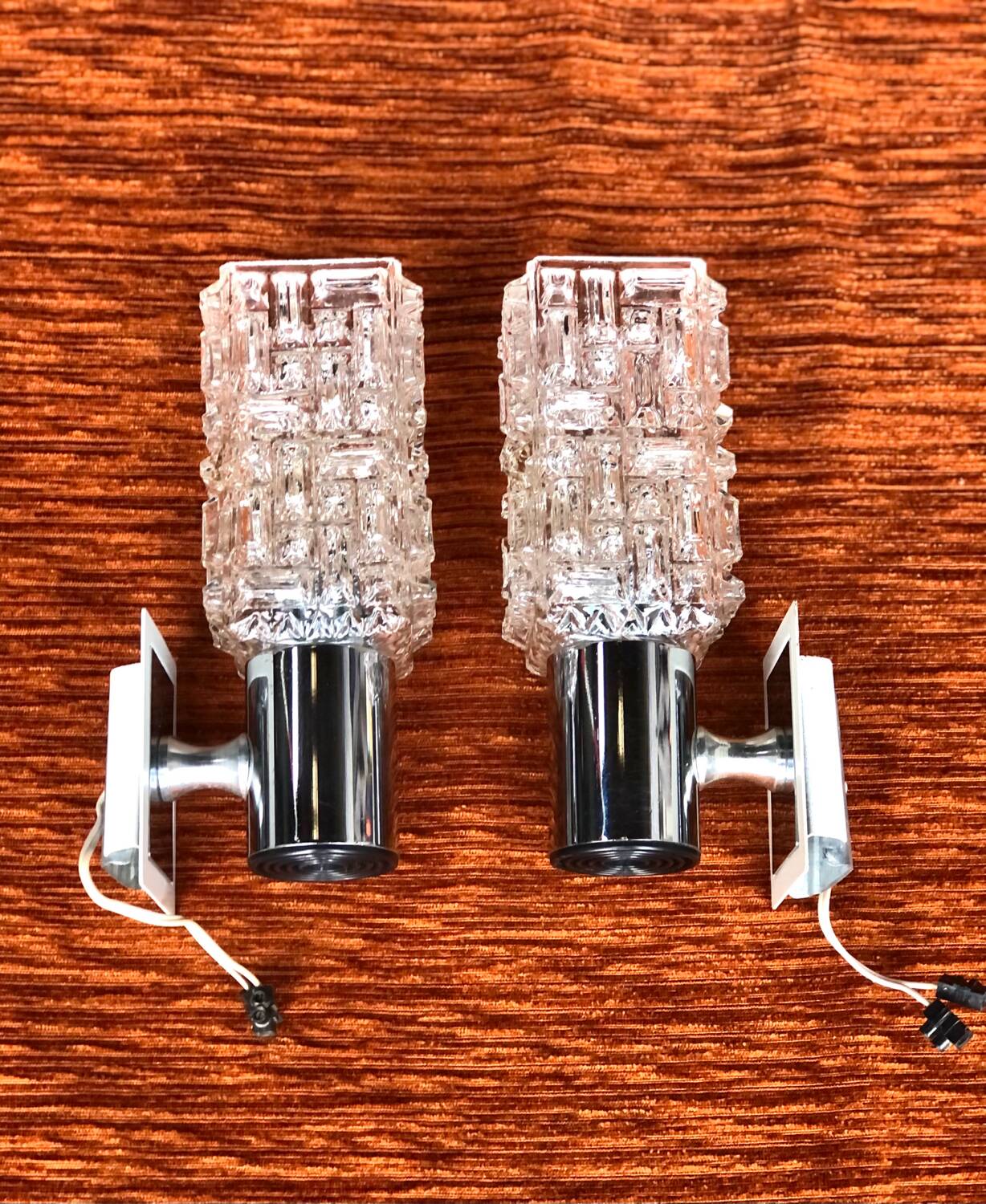 Pair of Targetti wall lights, 1970