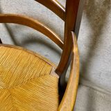 Straw country armchair