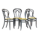 Set of 4 kohn "empire black" chairs circa 1880 + thonet-