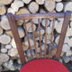 Vintage bistro chair sitting red