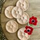 Set of 6 vintage pink oyster plates Digoin Sarreguemines