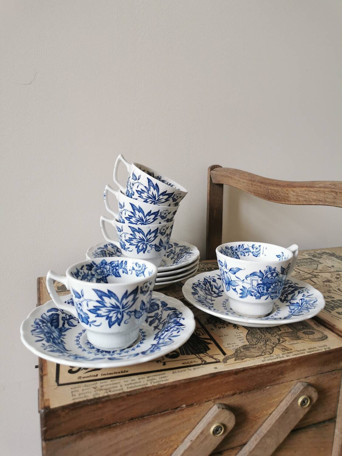 Vintage Ridgway Mugs, Pagoda