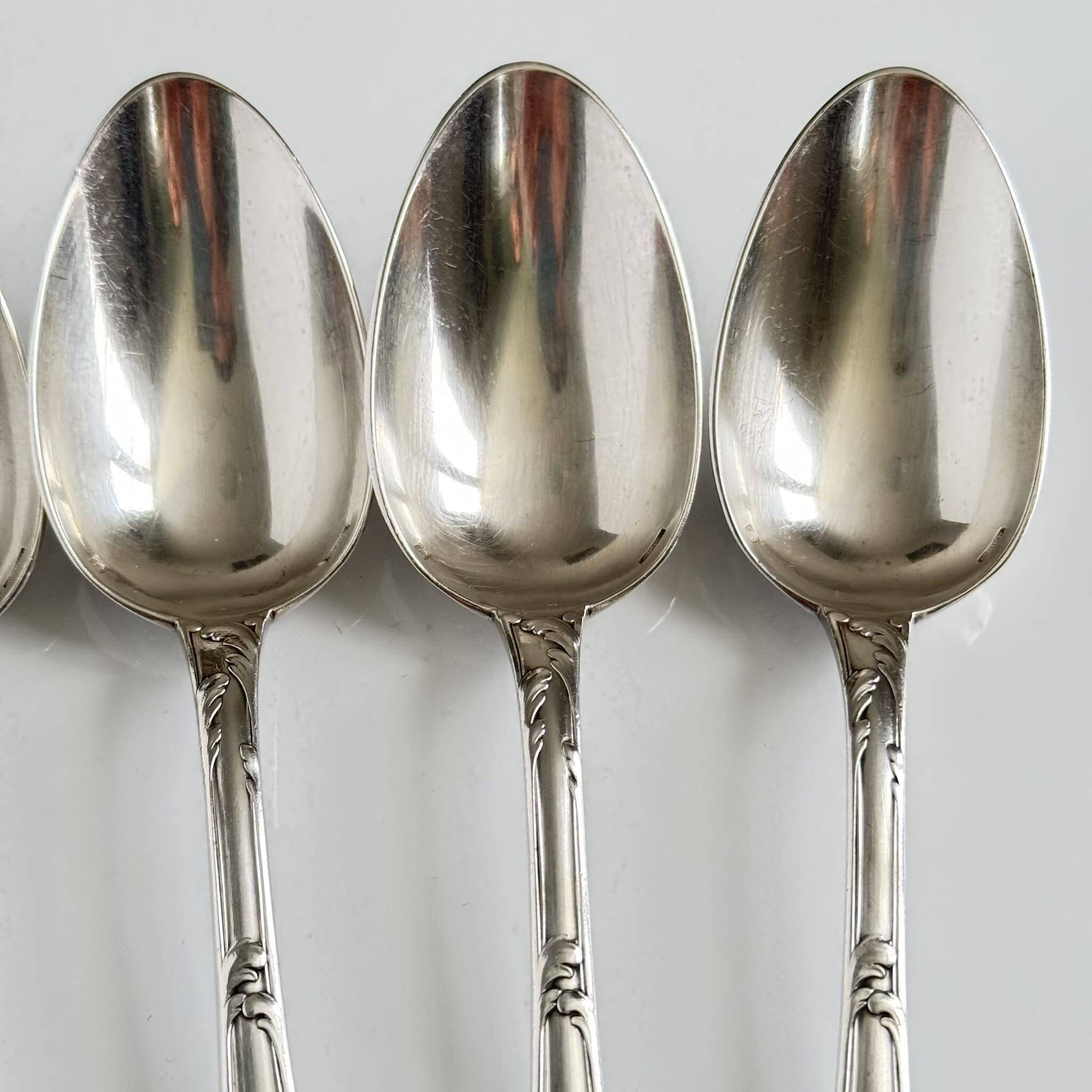 Christofle Chrysanthemum | Set of 6 Spoons | Art Nouveau