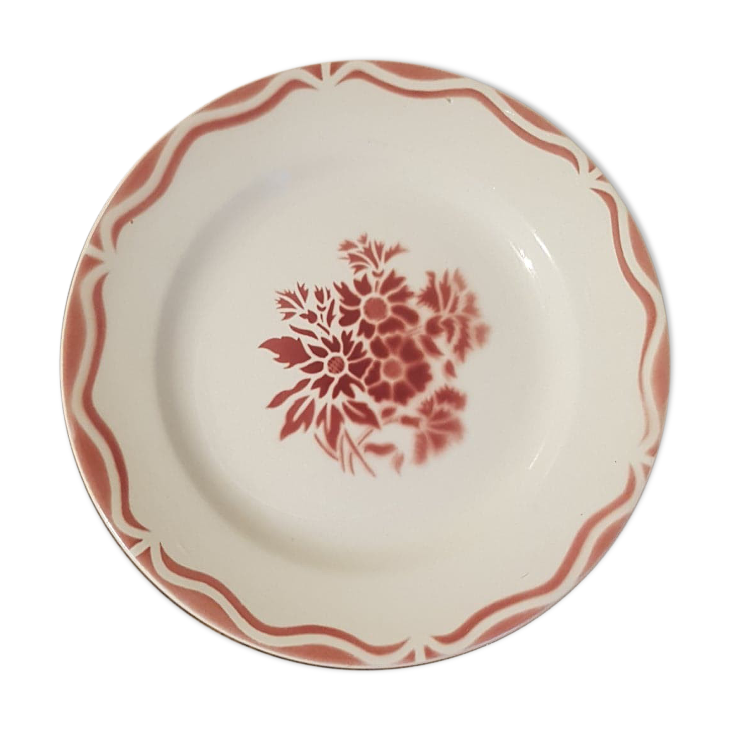 Plate Sarreguemines and Digoin model Champetre