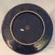 Cheese platter Vallauris glazed ceramic black red A035