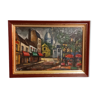 Oil on canvas-Montmarte