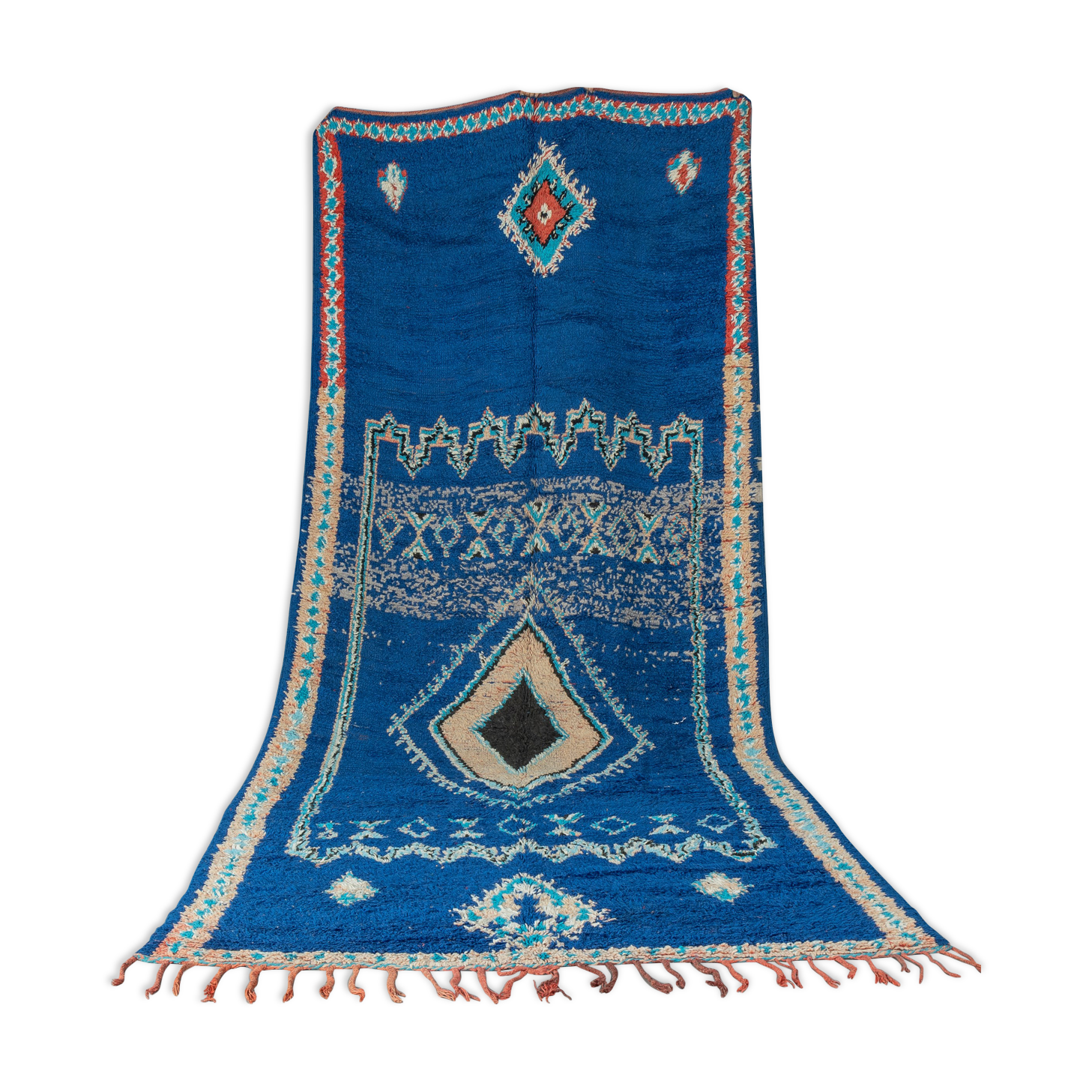 vintage boujad, berber rug, 165 x 410