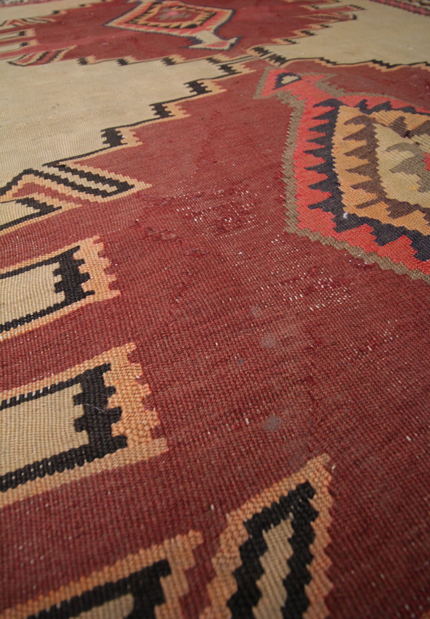 Vintage Persian Kilim Rug, Handwoven Flat-woven Carpet Area Rug- 175x295cm