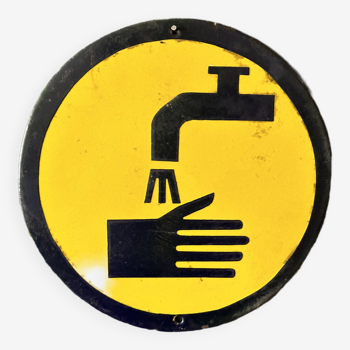 Lavez-vous les mains signe vintage européen industriel émail signes décoration